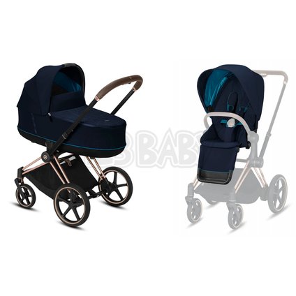 Set Kombinovaný kočík Cybex Priam Seat Pack - Nautical Blue 2021