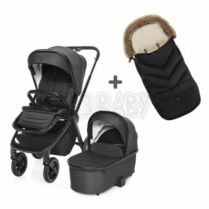 Set kočík Move Cross 3 + Hlboká korba XL 3 + darček fusak Fluffy Combi v hodnote 87,90 Eur, All Black - Zopa